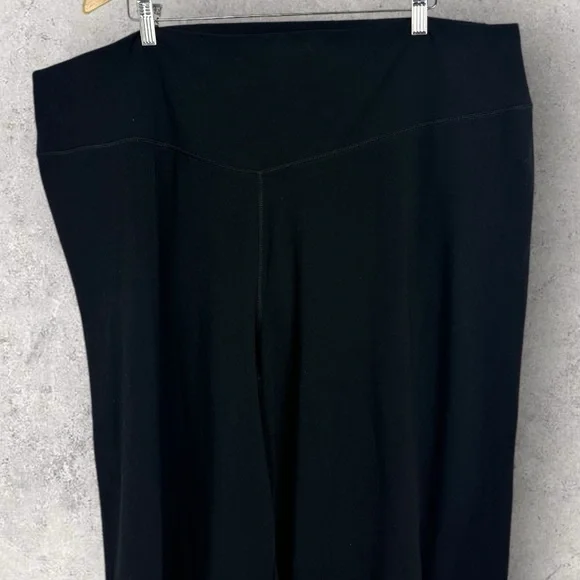 Old Navy Extra High Rise Wide Leg Go Dry Black Leggings Womens Size 3X Pants - Picture 7 of 14